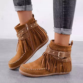 Vintage Stiefeletten mit Fransen